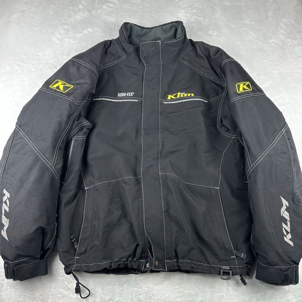 KLIM Snowmobile Jacket Coat Mens Size XL Goretex Insulated Black Vented Parka 3M